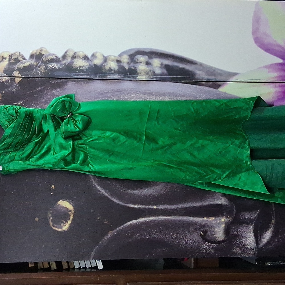 Gunne Sax Vibrant Green Strapless Evening/prom Gown